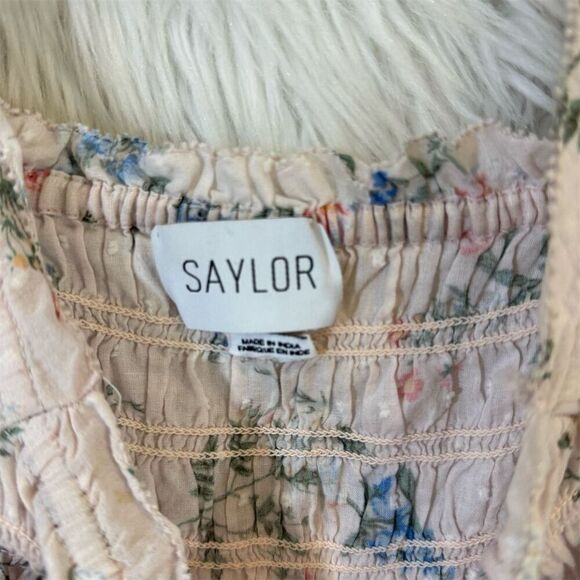 Saylor Clover Floral Puff Sleeve Blouse Size m Multicolor Spring - Picture 6 of 10